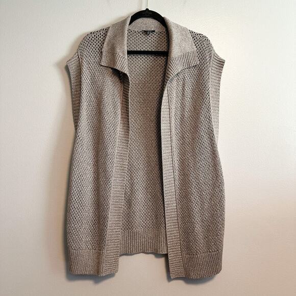 Lafayette 148 Open Knit Side Button Open Knit Open Front Cardigan Size M - Picture 2 of 10